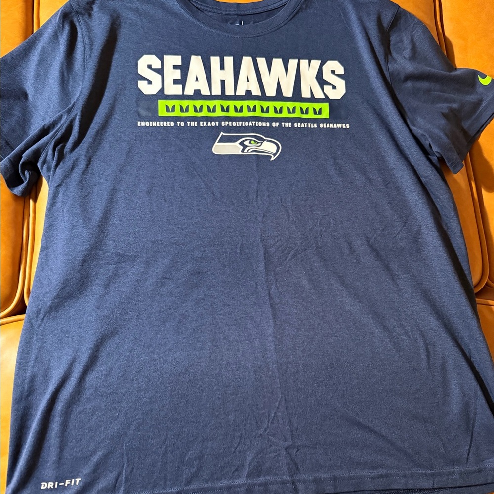 Nike NFL Seattle Seahawks Navy Blue Dri-FIT Training Tee